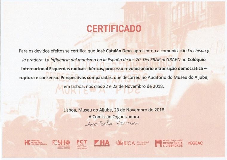 La chispa y la pradera. Violencia maoísta en la España de los 70. Del FRAP al GRAPO