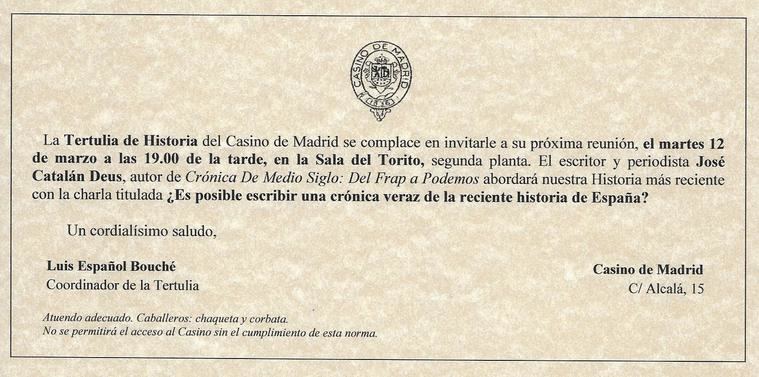 ¿ES POSIBLE ESCRIBIR UNA CRÓNICA VERAZ DE LA RECIENTE HISTORIA DE ESPAÑA?