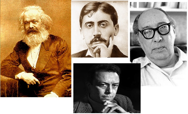 Marx, Proust, Onetti y Camus.