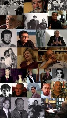 Mosaico de imágenes de los entrevistados en aquellos años y después,